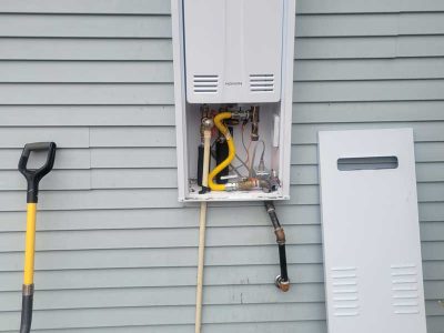 Exterior Tankless Water Heater Setup
